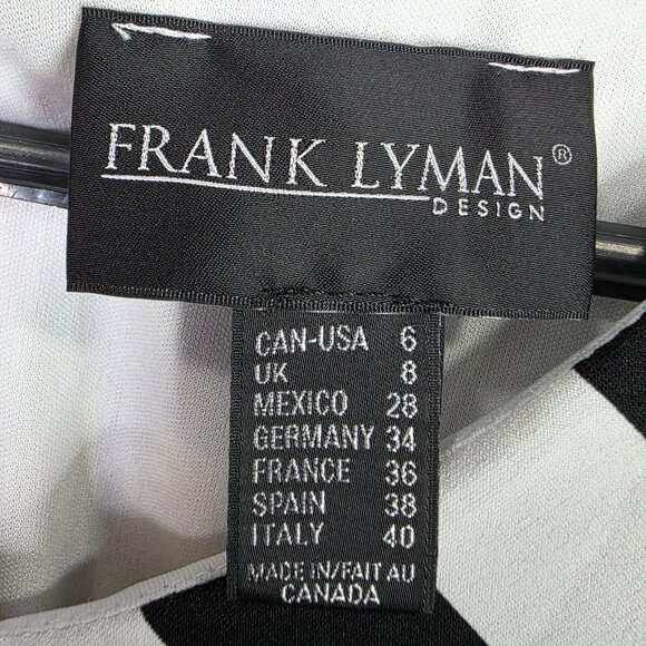 Womens Frank Lyman Multicolor Striped Sleeveless Sheath Dress Polyester Size 6 - Picture 2 of 8